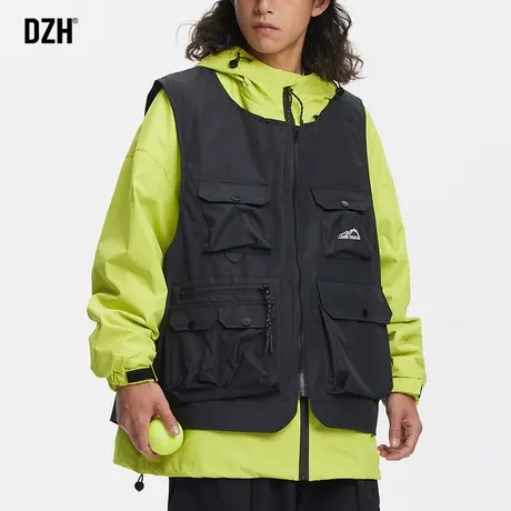 男士两件套多口袋工装马甲背心冲锋衣外套男春季潮高级感2024新款商品大图