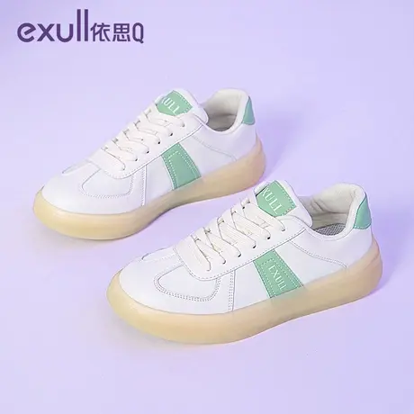 exull/依思Q帆布板鞋女2024春秋季女士新款时尚潮流平底舒适女鞋商品大图
