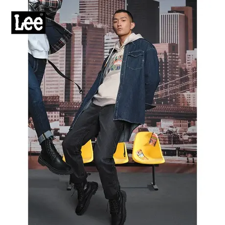 Lee商场同款22春季新品舒适版深蓝色男牛仔衬衫LMT0015183HH-504图片