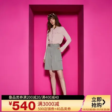 Juicy Couture橘滋23新款大贴袋立体绣宽松女休闲短裤商品大图