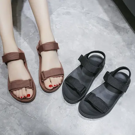 网红凉鞋女2020新款夏季时尚百搭学生运动凉鞋网红超火女鞋ins潮图片