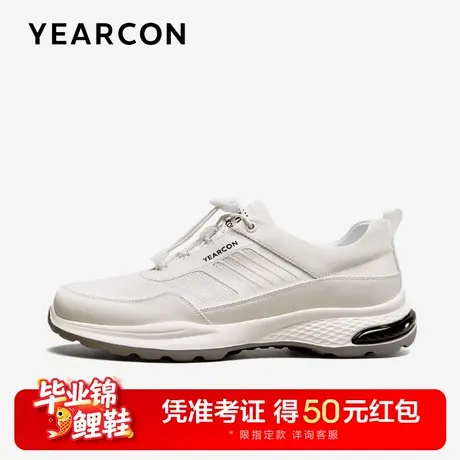 意尔康运动鞋男2025春款时尚低帮网面鞋镂空透气免系带户外休闲鞋图片