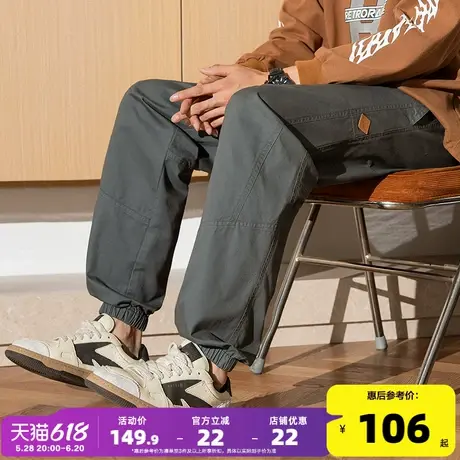 唐狮24秋新款工装裤男韩版束脚宽松休闲裤长裤子男款潮牌商品大图