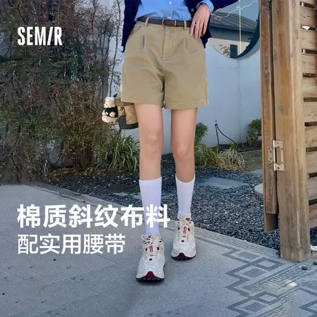 [商场同款]森马休闲裤女百搭基础气质2024夏季新款时尚宽松短裤潮商品大图
