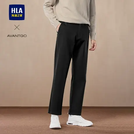 HLA/海澜之家轻商务经典系列休闲裤24秋冬新商务利落保暖裤子男商品大图