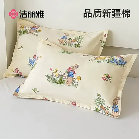 洁丽雅枕套一对装纯棉儿童枕头套30×50全棉单个高端枕芯内胆套男商品大图