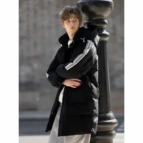 唐狮冬季男连帽中长款羽绒服保暖外套休闲百搭青少年流行TD商品大图