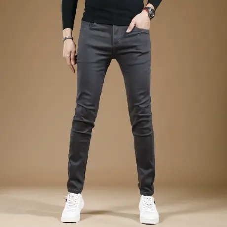 秋冬款男士牛仔裤男款修身小脚弹力爆款2023新款秋季高档休闲裤子商品大图