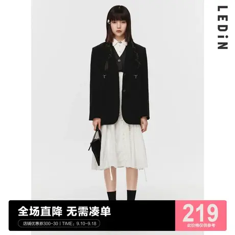乐町两件套连衣裙休闲秋季新款连衣裙女C1FCC1102图片