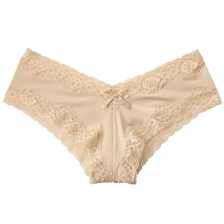 爱美菲露日本甜美可爱T裤性感蕾丝花边植物花案无痕丁字裤女透气商品大图
