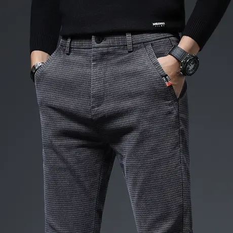 夏季男士休闲裤2023新款中年爸爸宽松直筒秋季春秋款西装西裤弹力商品大图