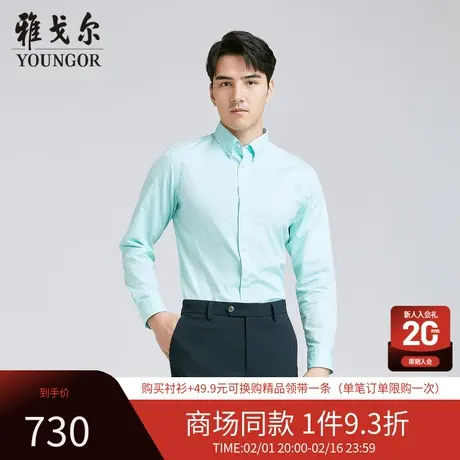 【商场同款】雅戈尔男士长袖衬衫新款官方商务休闲上班穿衬衫男商品大图