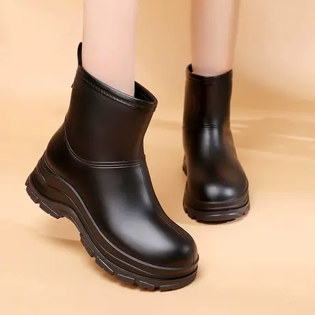 雨鞋鞋套春秋防水男款下雨天防滑加厚耐磨雨靴中筒硅胶外穿水鞋女图片