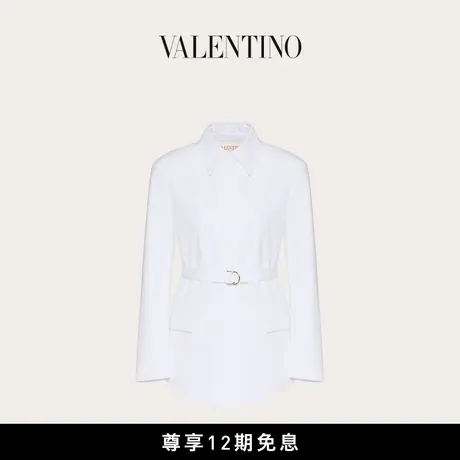 【新品】华伦天奴VALENTINO女士棉质府绸短款大衣商品大图