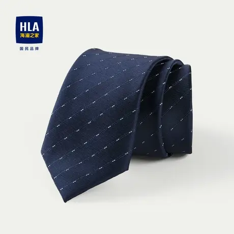 HLA/海澜之家涤丝色织领带2023新款箭头形商务绅士优雅领带男商品大图