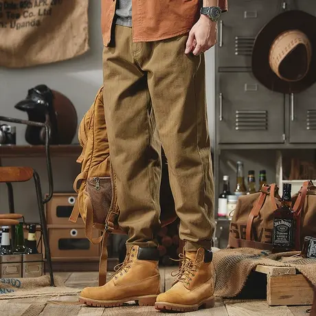 Modi Nick/摩帝尼克百搭时尚工装裤男款裤子复古纯棉宽松男士长裤商品大图