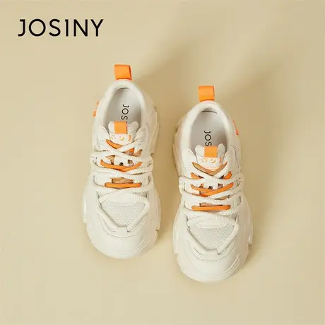Josiny/卓诗尼老爹鞋女2024新款春季软底舒适通勤学生增高运动鞋商品大图