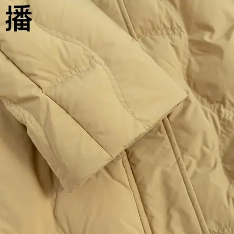 播商场同款羽绒服女大牌女装冬季新款厚外套连帽中长款DDP4RD4831商品大图
