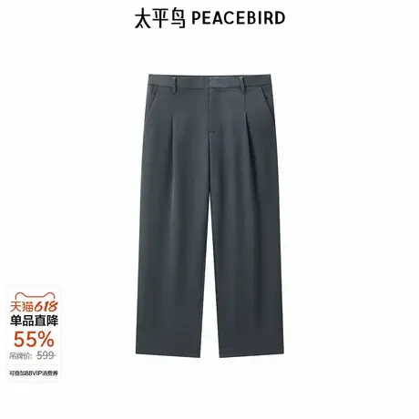 【商场同款】太平鸟男装修身西装裤24新款商务休闲裤B1GBE3230图片