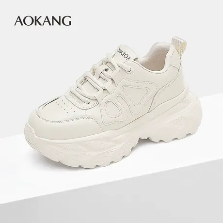 奥康2025年新款女鞋休闲女士厚底运动鞋松糕底女款时尚老爹鞋百搭图片