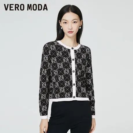 Vero Moda奥莱针织衫秋冬清仓优雅薄垫肩开衫吊带套装上衣毛衣女商品大图