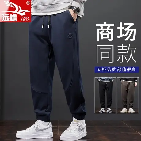 运动裤子男款春秋季2023新款卫裤潮牌男生工装束脚裤男士休闲长裤商品大图