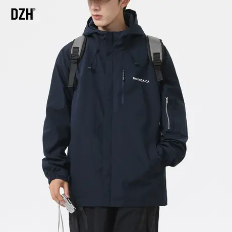 男士户外冲锋衣外套潮牌男休闲运动外衣工装夹克秋装2023新款上衣商品大图