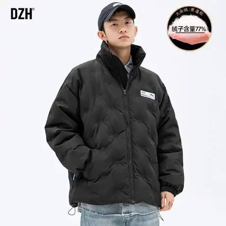 男生冬季短款羽绒服男潮牌立领2023新款加厚保暖外套羽绒衣棉服袄图片