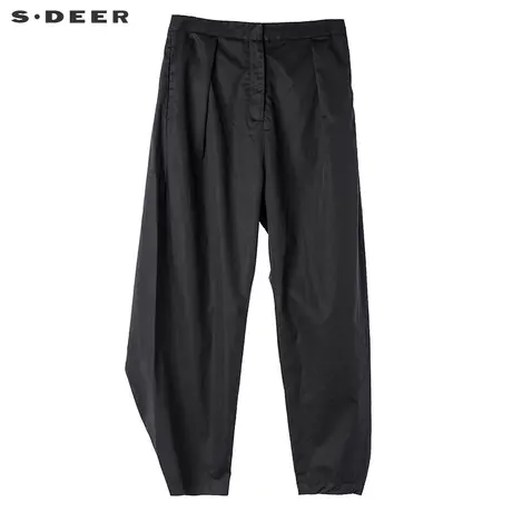【买3免1】sdeer圣迪奥极简利落九分裤小脚裤S17180801商品大图