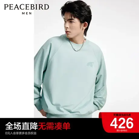 【音乐青年】太平鸟男装秋季新款纯色宽松圆领卫衣潮流B1CRD3305图片
