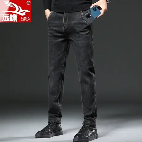 2022秋冬季新款裤子男士牛仔裤男直筒修身韩版潮流百搭小脚休闲裤商品大图
