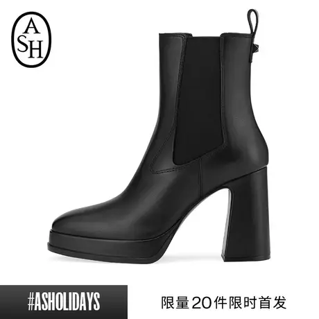 ASH女鞋2023秋冬AMAZING黑色短靴时尚复古切尔西靴时装靴超高跟靴商品大图