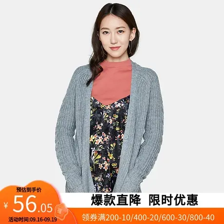 艾格2023春季女装韩版时尚宽松潮流加厚保暖套头针织衫Y198商品大图