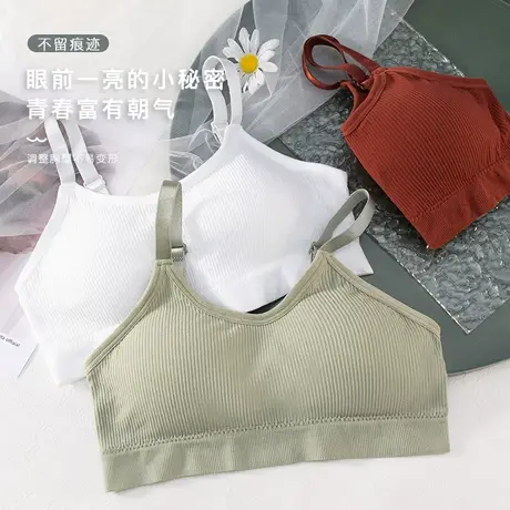 少女运动内衣女无钢圈抹胸吊带学生外穿裹胸防走光背心式网红爆款图片