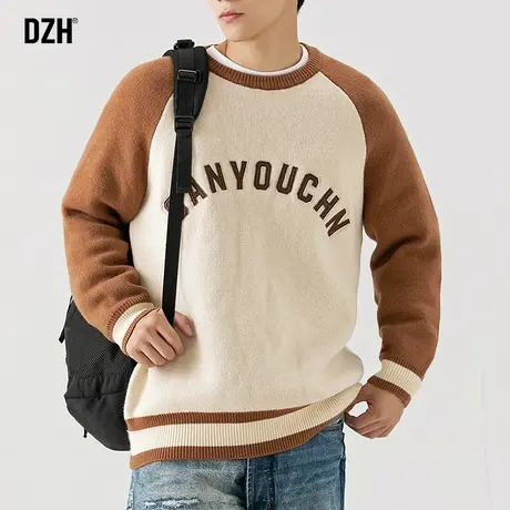 男士打底衫秋冬圆领毛衣男冬款加厚宽松衣服2023新款线衣冬季内搭商品大图