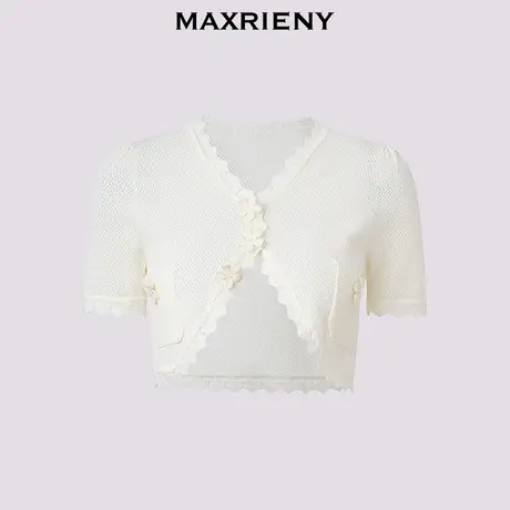 【商场同款】MAXRIENY温柔镂空花绣外搭小衫女童外套25夏童装图片