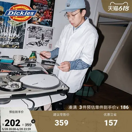Dickies春夏 工装经典翻领1574日常短袖衬衫 男女情侣同款上衣图片