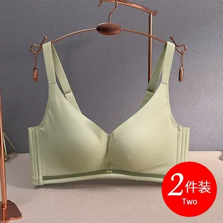 无痕内衣女夏季薄款1cm小胸聚拢收副乳文胸上托防下垂无钢圈胸罩商品大图