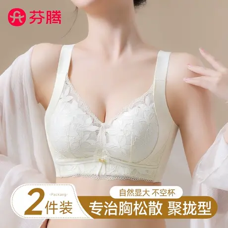 芬腾内衣女聚拢小胸2025新款收副乳防下垂秋冬性感蕾丝无钢圈文胸商品大图