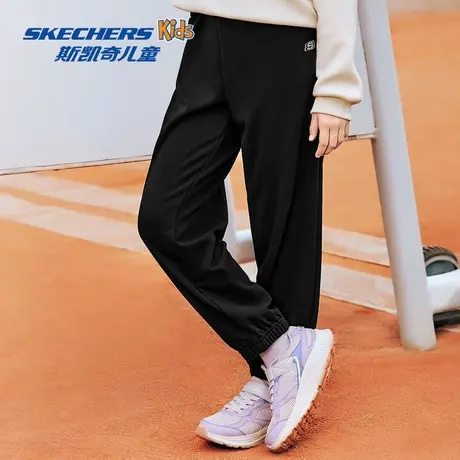 【好物体验专享】Skechers斯凯奇针织长裤男女童基础百搭休闲裤子商品大图
