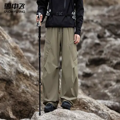 雪中飞户外工装风宽松休闲裤男直筒百搭舒适潮流机能长裤户外穿搭图片