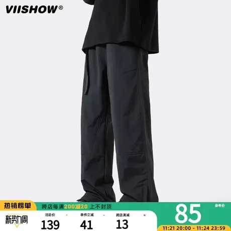 VIISHOW男士小众牛仔裤潮牌美式直筒休闲男生裤子潮流复古工装裤商品大图