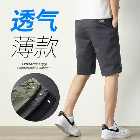 五分工装休闲短裤男士潮流百搭2023新款夏季薄款外穿中裤子大裤衩商品大图