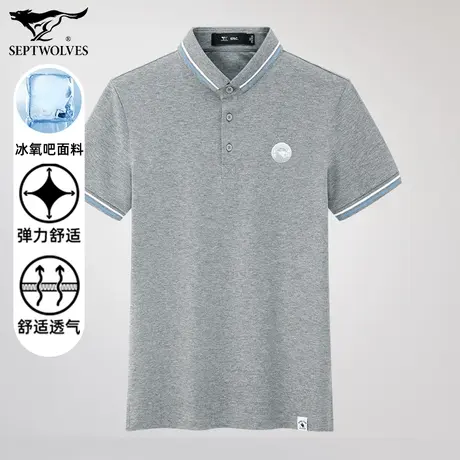 七匹狼狼族生活2023新品男士POLO衫商务休闲经典百搭短袖翻领T恤图片