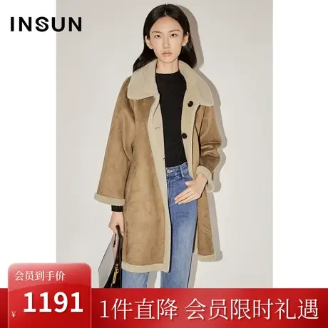 恩裳COVER冬季2022时尚两面穿设计保暖休闲中性款羊毛绒外套商品大图