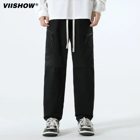 VIISHOW港风宽松机能工装裤男士长裤春季ins复古百搭休闲裤子男装商品大图