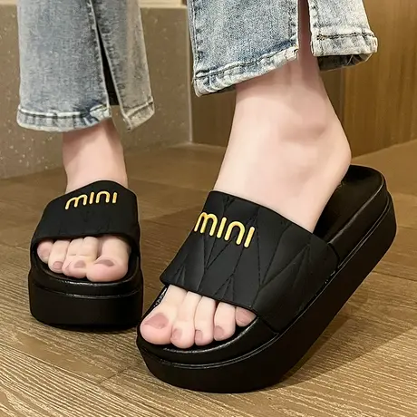 拖鞋女外穿时尚简约百搭小众高级感凉拖鞋室内居家踩屎感一字拖软商品大图