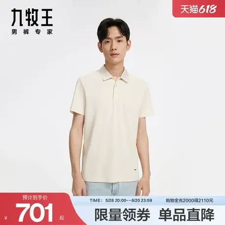 [明星同款][商场同款]JT2D23547九牧王男装24年秋休闲通勤POLO衫商品大图