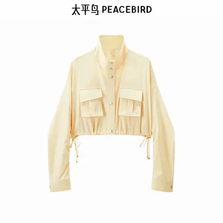 【商场同款】太平鸟女装2025年夏季新款工装风黄色便服A3BBF2342图片