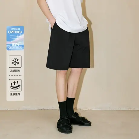 【凉感速干】Lilbetter原纱防晒UPF100+轻薄透气宽松垂感休闲短裤图片